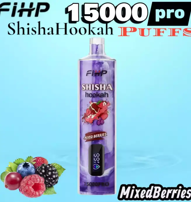 FIHP Shisha Hookah 15000 Puffs Pro Jusqu’à 22ml & 6% Nicotine
