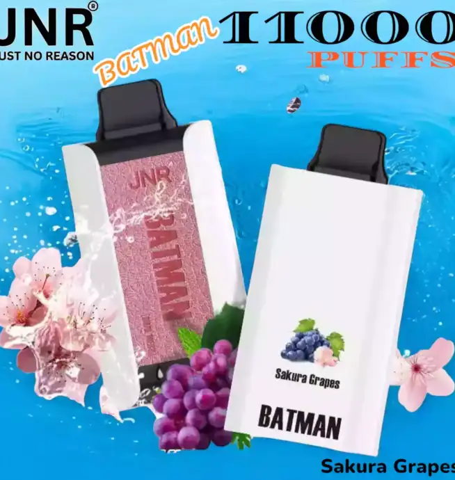 JNR BATMAN 11000 PUFFS Vape Jetable avec 11 000 Bouffées et Saveurs Riches
