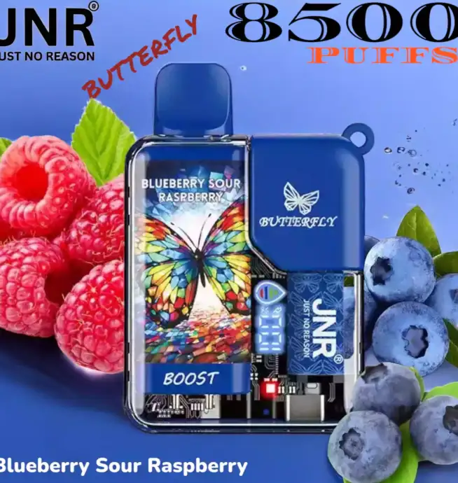 JNR BUTTERFLY 8500 PUFFS Une Vape Durable avec 8500 Bouffées et Plus