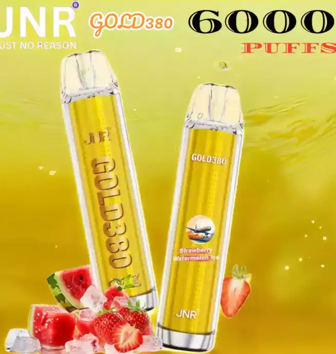JNR GOLD380 6K PUFFS Vape Jetable Luxe avec 6000 Bouffées