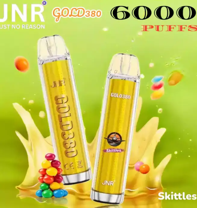 JNR GOLD380 6K PUFFS Vape Jetable Luxe avec 6000 Bouffées