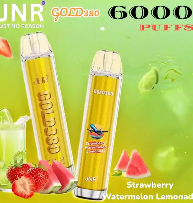 JNR GOLD380 6K PUFFS Vape Jetable Luxe avec 6000 Bouffées