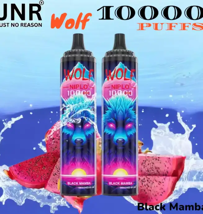 JNR Wolf 10000 PUFFS Vape Jetable avec 10 000 Bouffées et Saveurs Exquises