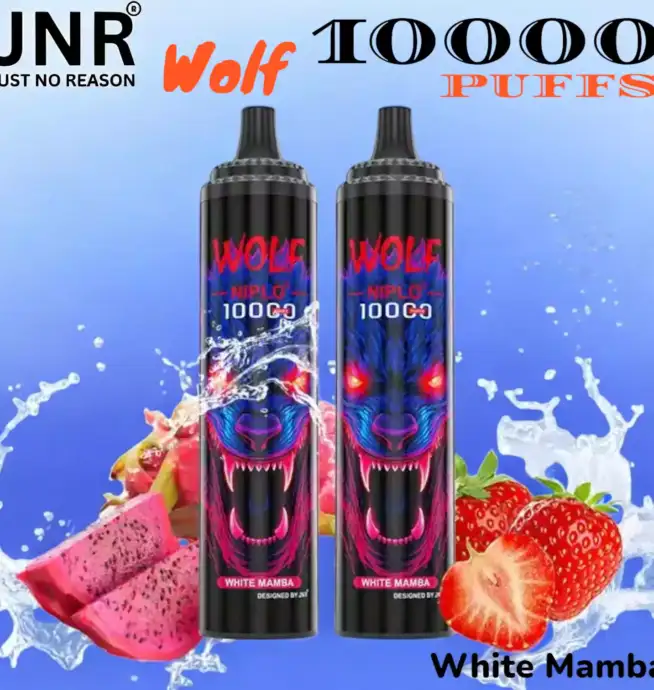 JNR Wolf 10000 PUFFS Vape Jetable avec 10 000 Bouffées et Saveurs Exquises